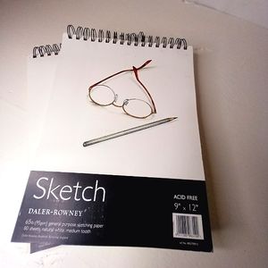 Two Daler-Rowney non acid sketch pads